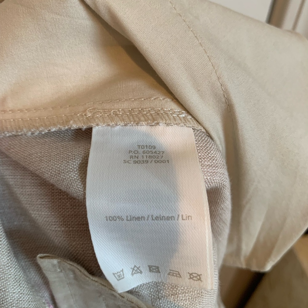 Boden linen pants in oatmeal. NWT. Wide leg perfection. Size 12R. Gorgeous! - Picture 7 of 7